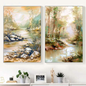 4580213 & 4580211 – Twin Portrait Forest Stream